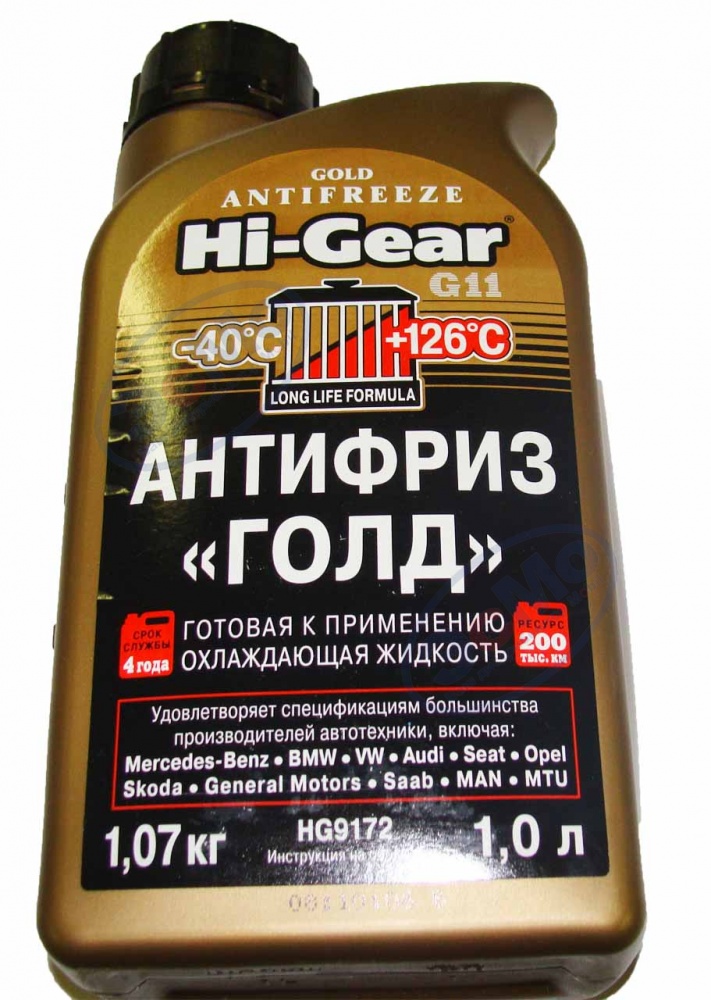 Антифриз Hi-Gear GOLD  1л (Hi-Gear 9172) (зелёный)