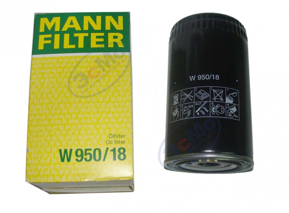 Фильтр масляный (MANN) W 950/18 DAF,Ford, Hyundai