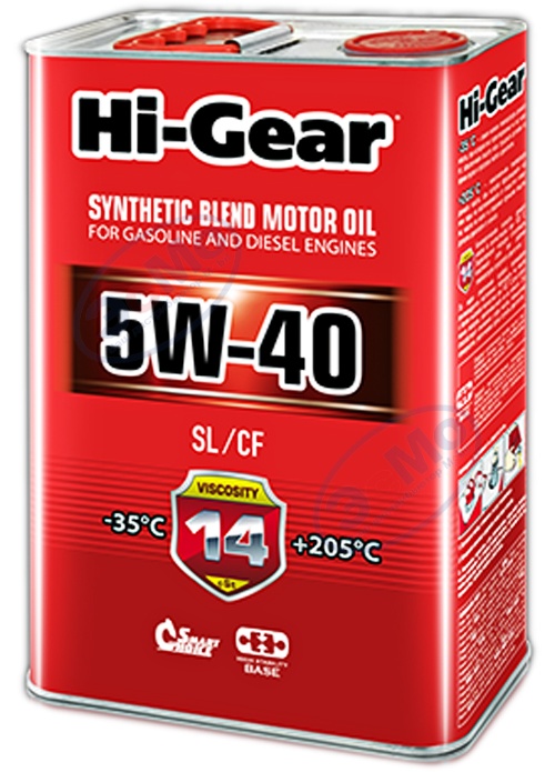 Моторное масло Hi-Gear 5W40  п/синт 4л